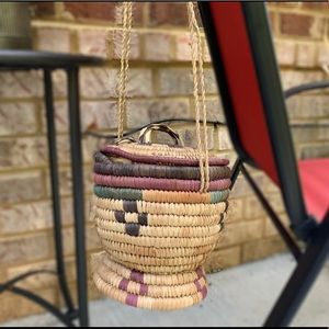 AFRICAN HANDMADE STRAW PURSE